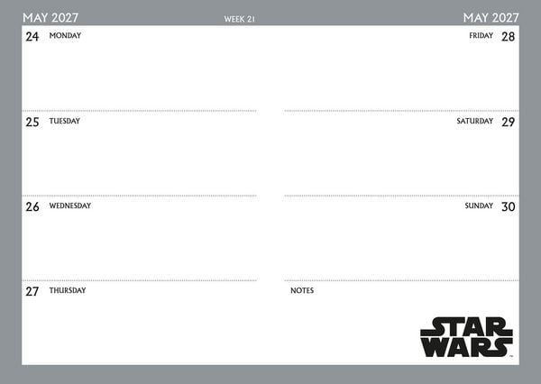 Produktbild: Star Wars &ndash; A5-Tischkalender 2027