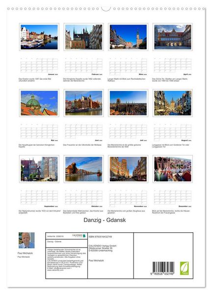 Produktbild: Danzig - Gdansk (hochwertiger Premium Wandkalender 2026 DIN A2 hoch), Kunstdruck in Hochglanz