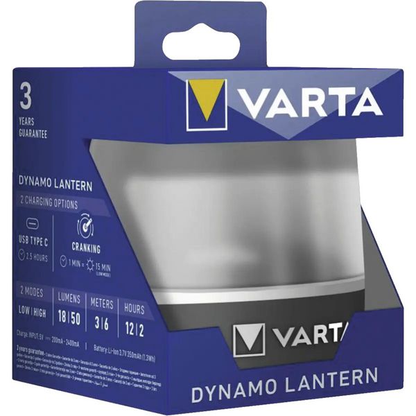 Varta 17670101111 Dynamo Lantern LED Arbeitsleuchte akkubetrieben 50lm