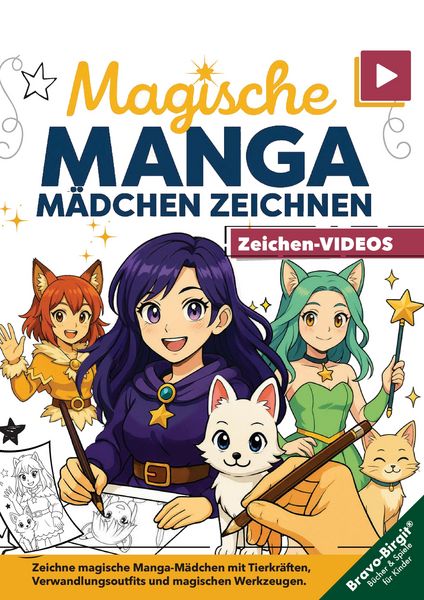Produktbild: Magische Manga-M&auml;dchen zeichnen lernen - f&uuml;r M&auml;dchen ab 8 mit Video-Tutorials