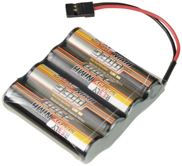 Produktbild: Reely Modellbau-Akkupack (NiMh) 4.8 V 2300 mAh Zellen-Zahl: 4 Mignon (AA) Side-by-Side JR-Buchse