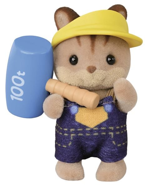 Produktbild: Sylvanian Families 5823 - Baustelle, Sammelfigur Baby Builders Series, 1 St&uuml;ck sortiert