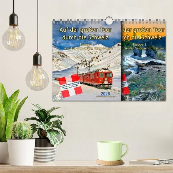 Produktbild: Auf der gro&szlig;en Tour durch die Schweiz, Etappe 1, Appenzell zum Genfer See (Wandkalender 2026 DIN A4 quer), CALVENDO Monatskalender