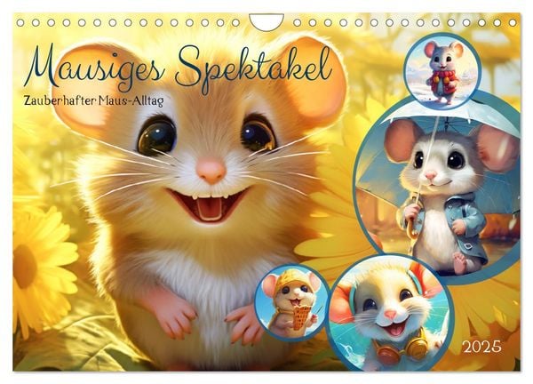 Mausiges Spektakel. Zauberhafter Maus-Alltag (Wandkalender 2025 DIN A4 quer), CALVENDO Monatskalender