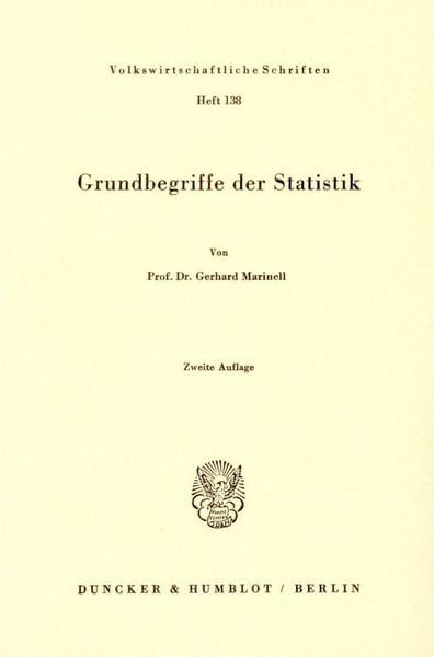 Produktbild: Grundbegriffe der Statistik.
