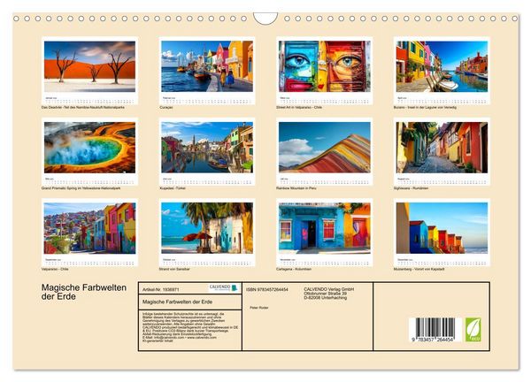 Produktbild: Magische Farbwelten der Erde (Wandkalender 2026 DIN A3 quer), CALVENDO Monatskalender