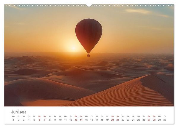 Produktbild: Freiheit im Wind - Mit dem Ballon durchs Jahr (Wandkalender 2026 DIN A2 quer), CALVENDO Monatskalender