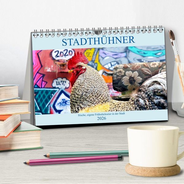 Produktbild: Stadth&uuml;hner (Tischkalender 2026 DIN A5 quer), CALVENDO Monatskalender