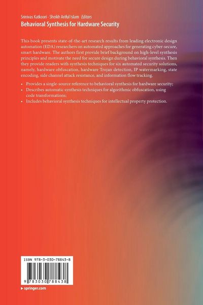 Produktbild: Behavioral Synthesis for Hardware Security