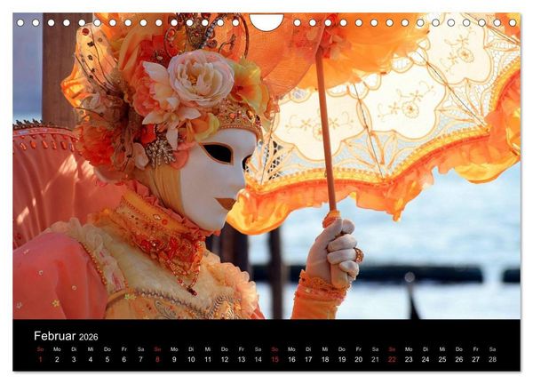 Produktbild: Venedig Maskenball (Wandkalender 2026 DIN A4 quer), CALVENDO Monatskalender