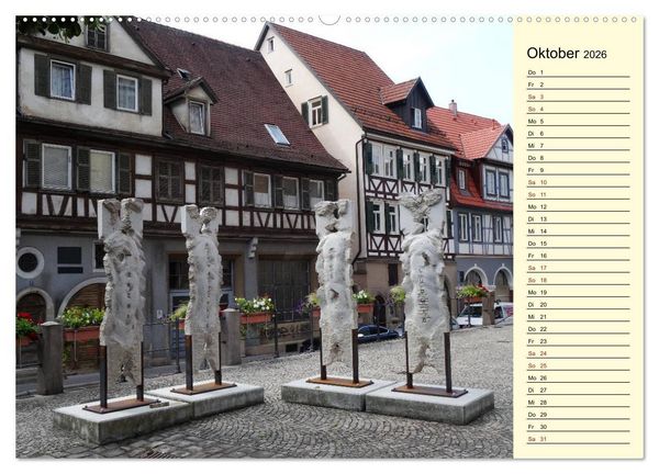 Produktbild: Unterwegs in Schorndorf (hochwertiger Premium Wandkalender 2026 DIN A2 quer), Kunstdruck in Hochglanz