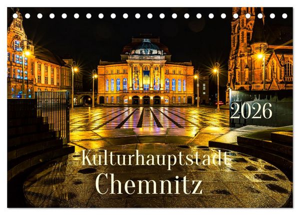 Produktbild: Kulturhauptstadt Chemnitz (Tischkalender 2026 DIN A5 quer), CALVENDO Monatskalender
