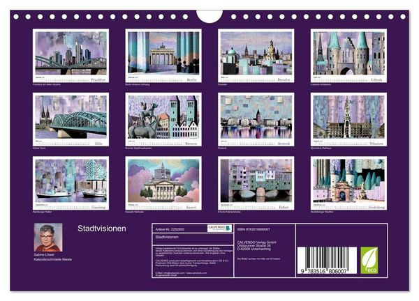 Produktbild: Stadtvisionen (Wandkalender 2027 DIN A4 quer), CALVENDO Monatskalender