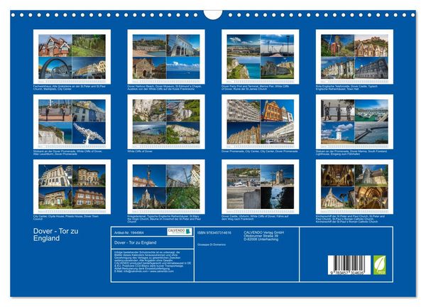 Produktbild: Dover - Tor zu England (Wandkalender 2026 DIN A3 quer), CALVENDO Monatskalender