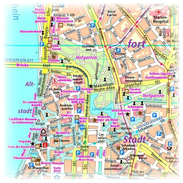 Produktbild: Düsseldorf. Stadtplan 1:16 000