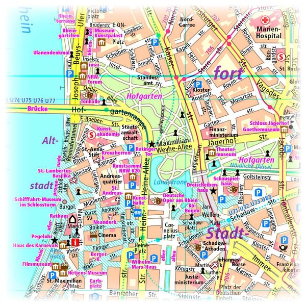 Produktbild: Publicpress Stadtplan D&uuml;sseldorf 1:16.000