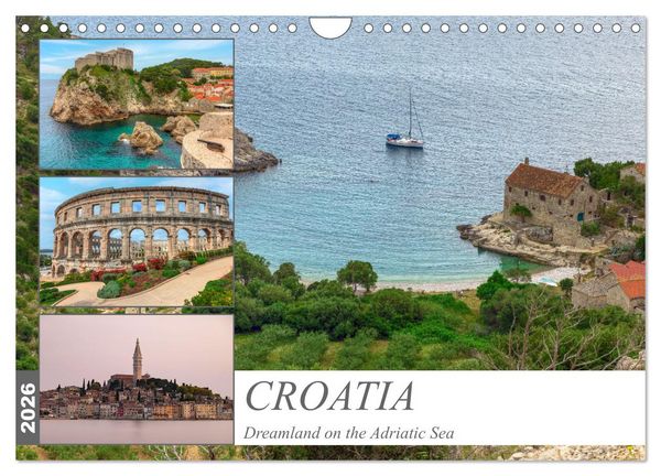 Croatia Dreamland on the Adriatic Sea (Wall Calendar 2026 DIN A4 landscape), CALVENDO 12 Month Wall Calendar