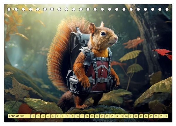 Produktbild: Eichh&ouml;rnchen im Erlebnishunger (Tischkalender 2026 DIN A5 quer), CALVENDO Monatskalender
