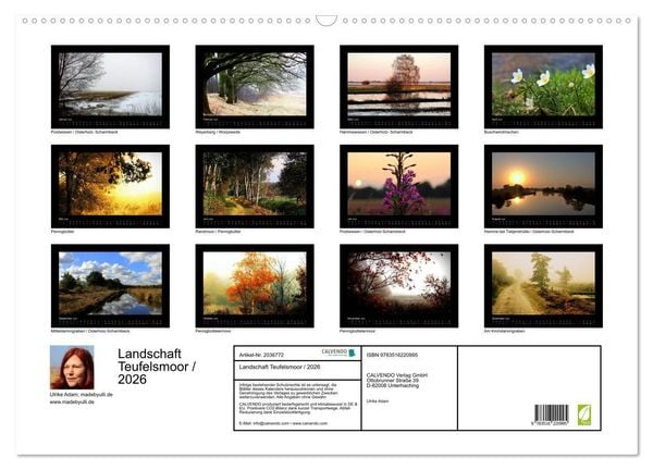 Produktbild: Landschaft Teufelsmoor / 2026 (Wandkalender 2026 DIN A2 quer), CALVENDO Monatskalender