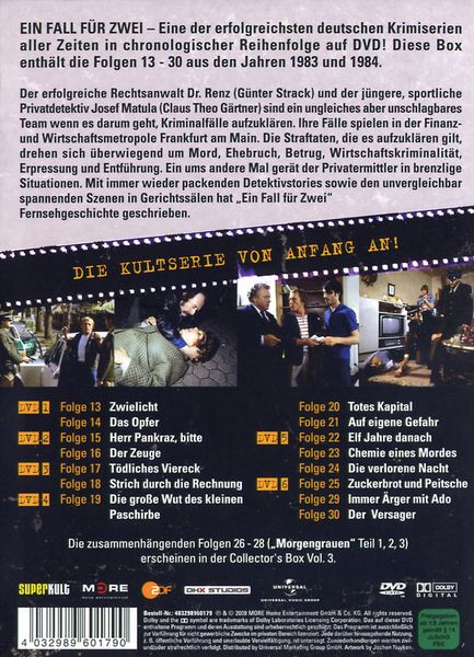 Produktbild: Ein Fall f&uuml;r Zwei - Collector's Box Vol. 2/Folgen 13-30 [6 DVDs]