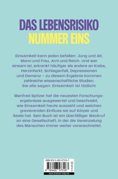 Produktbild: Einsamkeit ‒ die unerkannte Krankheit
