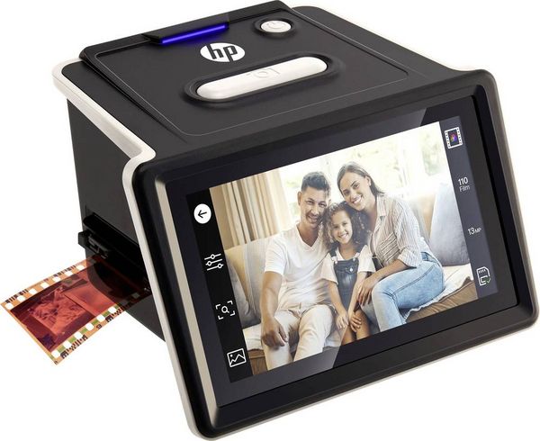 HP HPFS500 Diascanner, Filmscanner 4208 x 3120 Pixel Touchscreen Farbdisplay, USB-Stromversorgung, Kontraststeuerung, Belichtungssteuerung