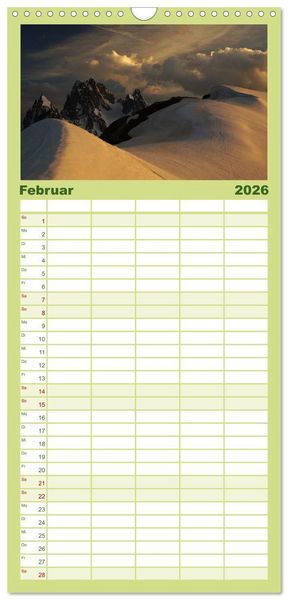Produktbild: Familienplaner 2026 - S&uuml;dtirol im Jahreslauf mit 5 Spalten (Wandkalender, 21 x 45 cm) CALVENDO