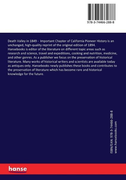 Produktbild: Death Valley in 1849