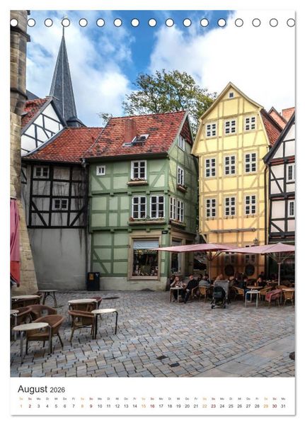 Produktbild: Altstadt Quedlinburg (Tischkalender 2026 DIN A5 hoch), CALVENDO Monatskalender