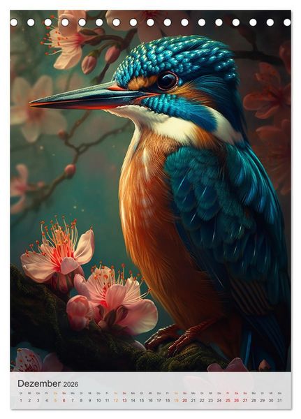 Produktbild: Fantastische Vogelwelt (Tischkalender 2026 DIN A5 hoch), CALVENDO Monatskalender