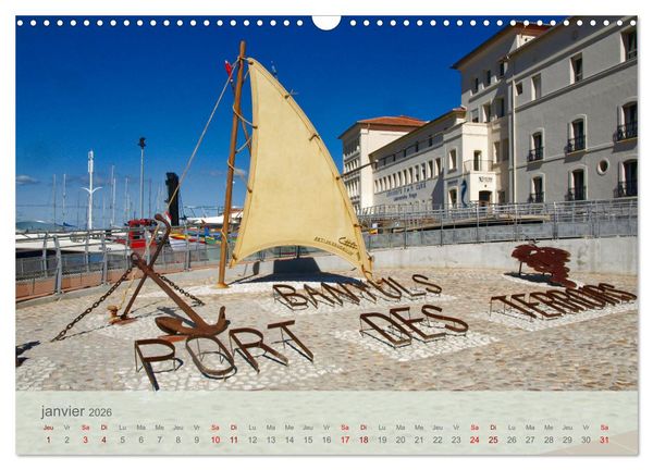 Produktbild: C&ocirc;te Vermeille entre mer et Pyr&eacute;n&eacute;es (Calendrier mural 2026 DIN A3 vertical), CALVENDO calendrier mensuel