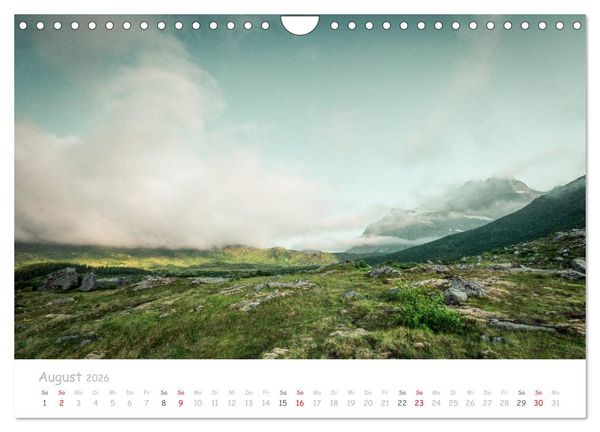 Produktbild: Norwegische Berg- und Fjordlandschaften (Wandkalender 2026 DIN A4 quer), CALVENDO Monatskalender