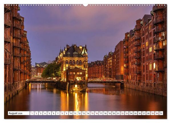 Produktbild: Urbane Impressionen: Hansestadt Hamburg - Tor zur Welt (hochwertiger Premium Wandkalender 2026 DIN A2 quer), Kunstdruck in Hochglanz
