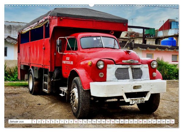 Produktbild: CHEVY POWER - Amerikanische Pickup Trucks in Kuba (Wandkalender 2026 DIN A2 quer), CALVENDO Monatskalender