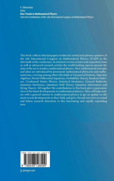 Produktbild: New Trends in Mathematical Physics