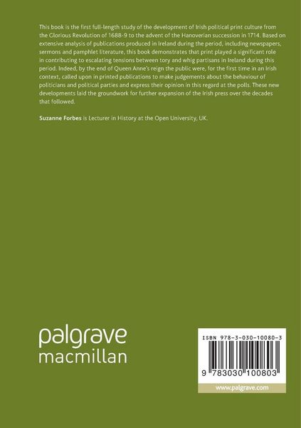 Produktbild: Print and Party Politics in Ireland, 1689-1714