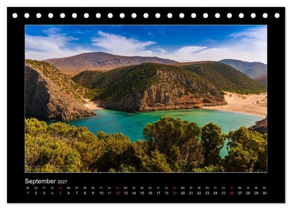 Produktbild: Die Trauminsel Sardinien (Tischkalender 2027 DIN A5 quer), CALVENDO Monatskalender