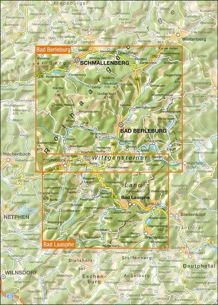Produktbild: Wanderkarten-Set Bad Laasphe + Bad Berleburg