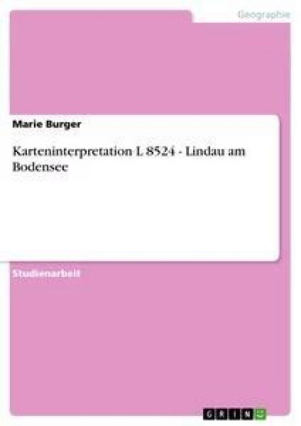 Produktbild: Karteninterpretation L 8524 - Lindau am Bodensee