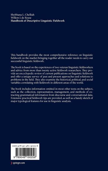 Produktbild: Handbook of Descriptive Linguistic Fieldwork