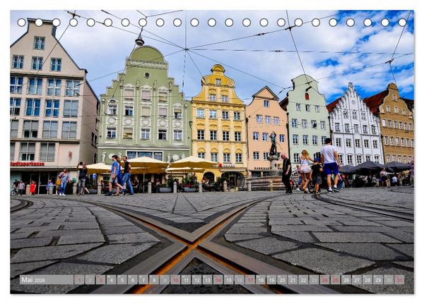 Produktbild: Augsburg und Umgebung (Tischkalender 2026 DIN A5 quer), CALVENDO Monatskalender