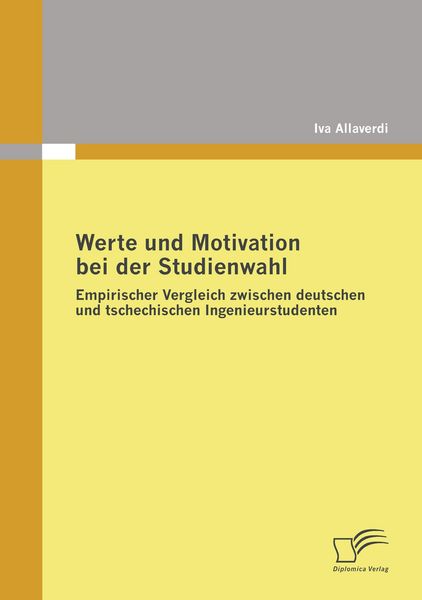 Produktbild: Werte und Motivation bei der Studienwahl