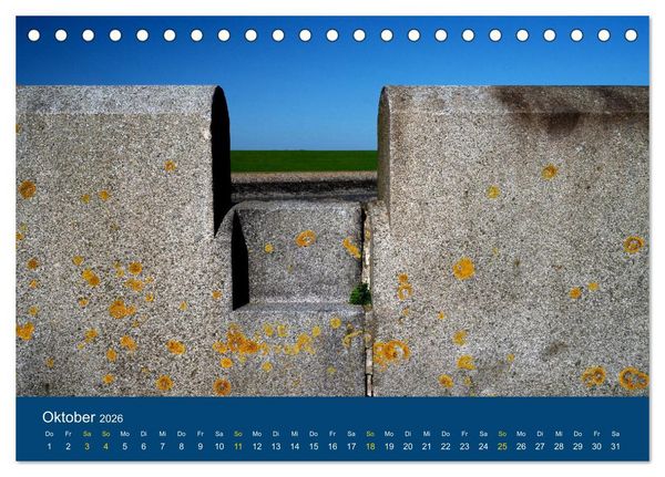 Produktbild: Die Nordmole in Wilhelmshaven. Historisches Relikt und Lieblingsort. (Tischkalender 2026 DIN A5 quer), CALVENDO Monatskalender