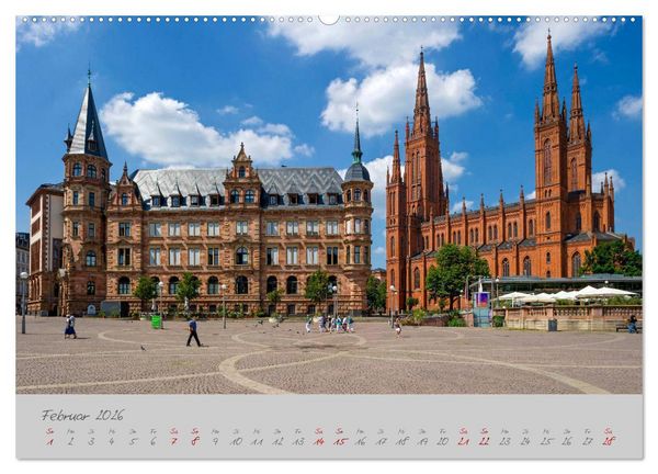 Produktbild: Wiesbaden Die Kurstadt im Rheingau (hochwertiger Premium Wandkalender 2026 DIN A2 quer), Kunstdruck in Hochglanz
