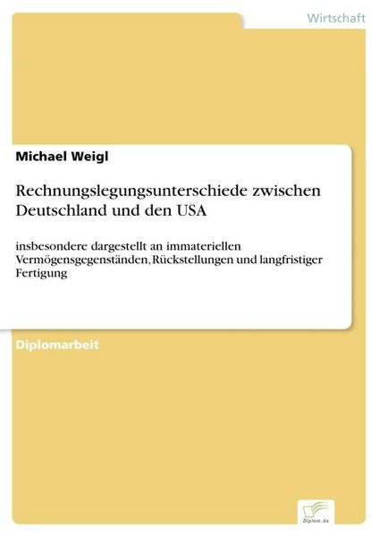 Produktbild: Rechnungslegungsunterschiede zwischen Deutschland und den USA