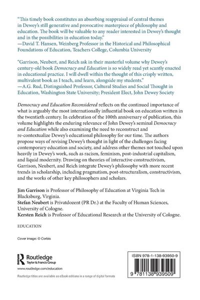 Produktbild: Democracy and Education Reconsidered