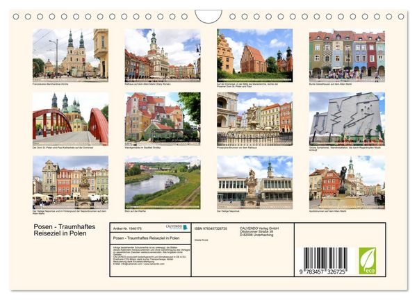 Produktbild: Posen - Traumhaftes Reiseziel in Polen (Wandkalender 2026 DIN A4 quer), CALVENDO Monatskalender