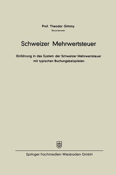 Produktbild: Schweizer Mehrwertsteuer
