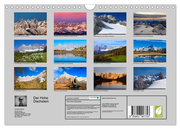 Produktbild: Der Hohe Dachstein (Wandkalender 2026 DIN A4 quer), CALVENDO Monatskalender
