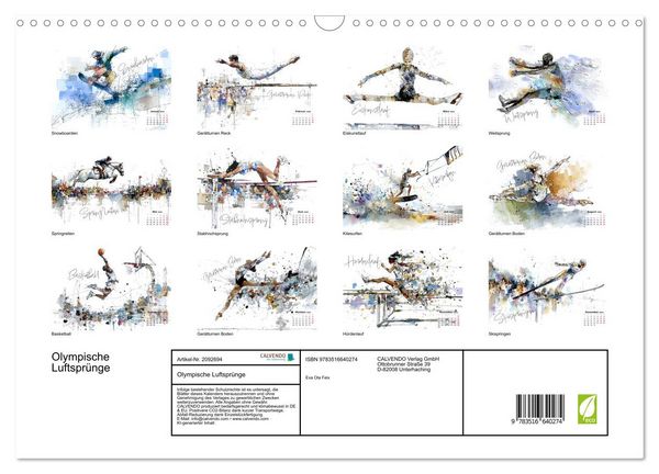 Produktbild: Olympische Luftspr&uuml;nge (Wandkalender 2026 DIN A3 quer), CALVENDO Monatskalender
